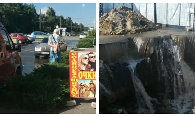 "Водоспад" з’явився на харківському ринку, фото: "все затопило"