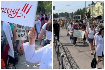 протест, бунт, мітинг лікарів у Кривому Розі