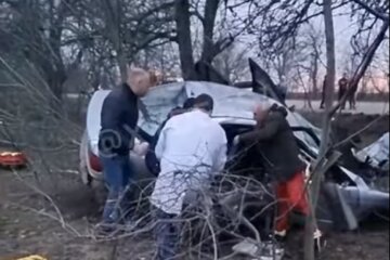 Трагическое ДТП на Одесчине, видео последствий: "слетел с дороги и напоролся на дерево"