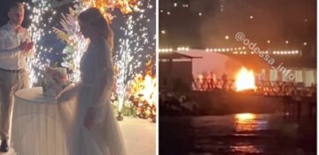 Весілля в Одесі обернулося пожежею: видовищне відео