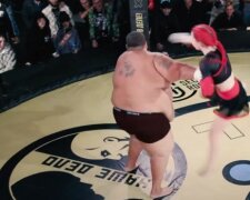 Девушка-боец MMA эффектно нокаутировала 240-килограммового соперника, видео: "оказался на канвасе"