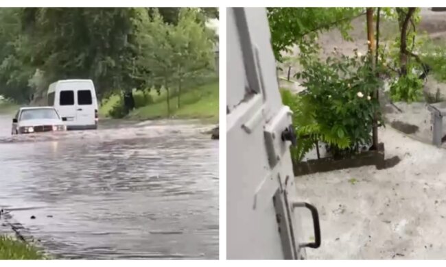 Потужна стихія обрушилася на Україну, двори усипані градом: "Сьогодні краще залишитися вдома"