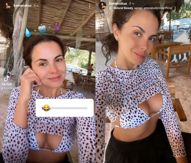 Настя Каменских в "дырявом" топе выпятила формы в