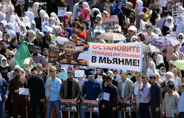 Кадыров, митинг в Грозном, рохинджа