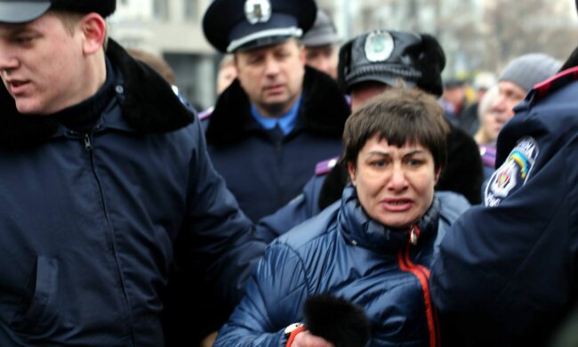 акция, драка, разгон