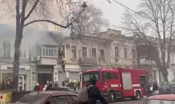 Пожар в центре Одессы, слышны крики людей: кадры ЧП