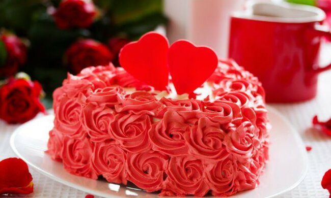 торт на валентина