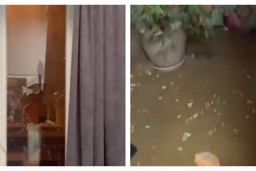 Харківську квартиру закидали цеглою, фото: "спочатку думав, що стріляли"