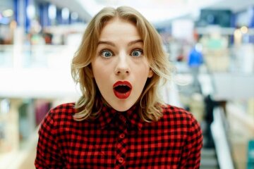 девушка удивление