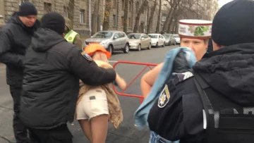 femen, порошенко, акция, день достоинства и свободы, голые, акція, день гідності і свободи, голі,