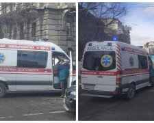 Скорые попали в аварию в Одессе, видео: "одна везла женщину с младенцем"