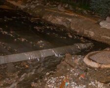 В Днепре прорвало канализацию, вода добегает до Набережной, видео: "Вонь несусветная"