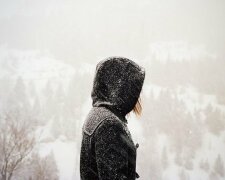 самотність, смуток, жінка, депресія, зима