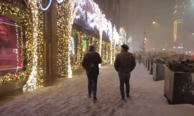 зима, люди, погода