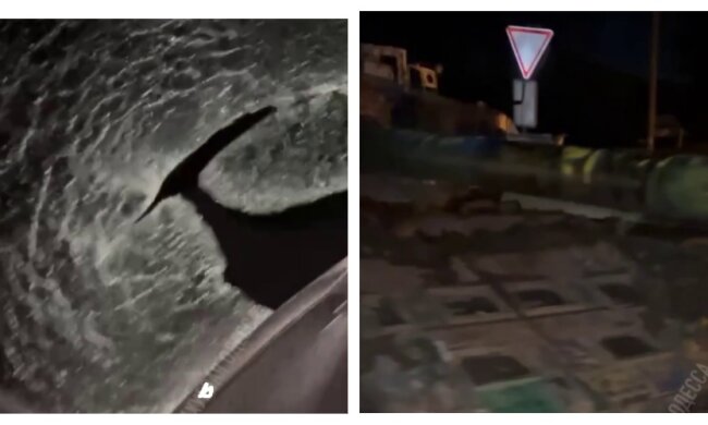 В Одесі водій в'їхав у дуло танка через відсутність освітлення на вулиці: відео