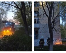 В пятиэтажном доме на Харьковщине вспыхнул мусор, началась эвакуация: кадры с места ЧП