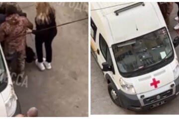 В Одесі люди у формі намагалися силою заштовхати чоловіка до "швидкої"