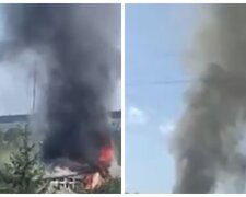 в Крыму прогремели взрывы, вспыхнули пожары