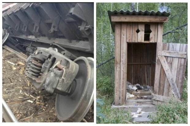 Вагон зійшов з рейок і розчавив дерев'яний туалет із росіянкою всередині: деталі НП