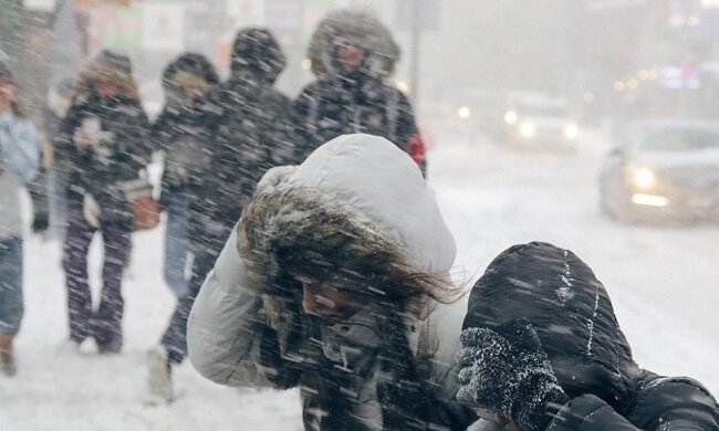 сніг, завірюха, вітер, шквали