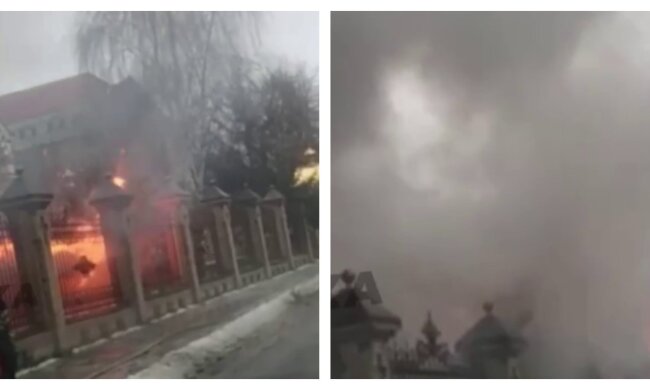 Густий дим охопив Благовіщенський собор: перші кадри масштабної пожежі в Харкові