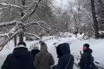 зима, люди, погода