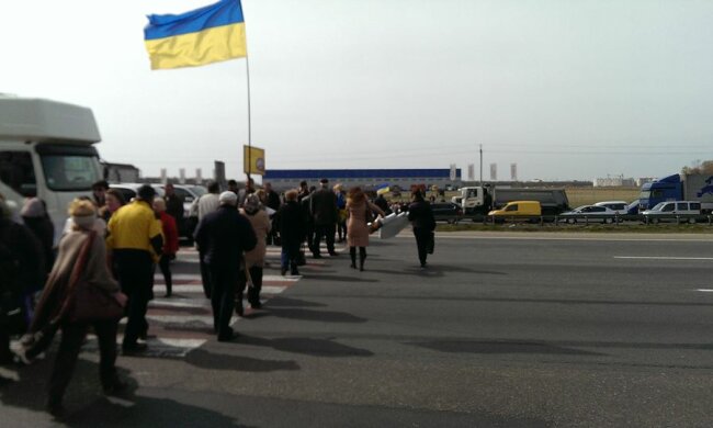 акция протеста на Окружной дороге