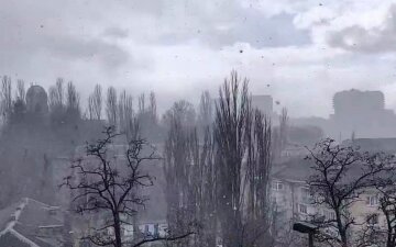Киев засыпает снегом: кадры неожиданного мартовского "сюрприза"