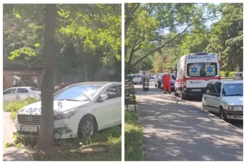 Водій таксі з пасажиром протаранив дерево в Одесі, відео: що відомо про долю людей