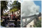 Пожар уничтожил крышу дома в центре Одессы: последствия показали с высоты