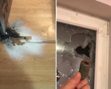 Под Киевом в окно квартиры залетел снаряд, фото: осколок попал женщине в голову
