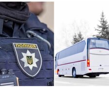 Поліція наздоганяла автобус, фото: колаж Politeka