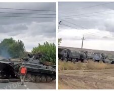Колона військової техніки помічена під Одесою: відео від очевидців