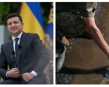 Військові вигрібали воду з калюж перед візитом Зеленського, кадри: "черпали пляшками і листям"