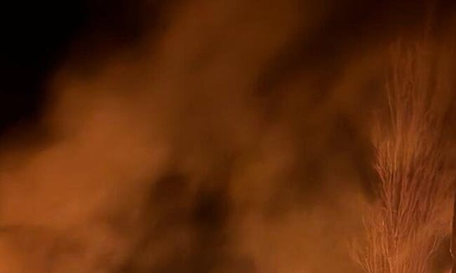 пожар после атаки