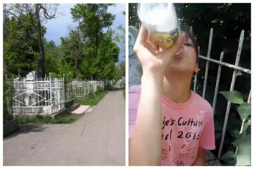 Дети устроили беспредел на одесском кладбище, видео: "Пили, матерились и..."