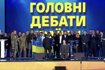 Зеленский, Порошенко, дебаты