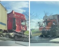 Масштабная авария с фурами под Одессой, движение перекрыто: первые кадры  ДТП