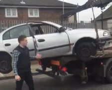 Британец попытался угнать собственную машину (видео)