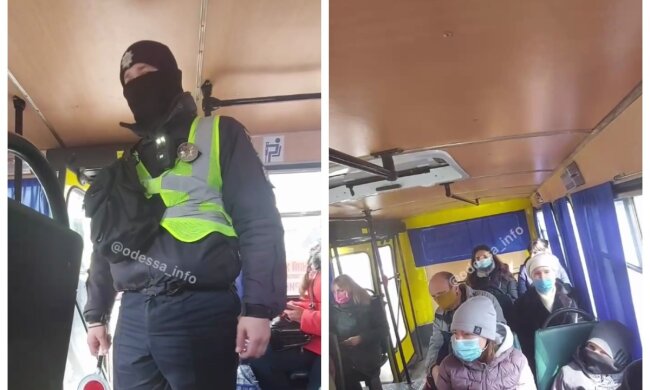 В Одесі копи посилено оглядають маршрутки: відео того, що відбувається