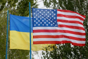 флаги, украина, сша