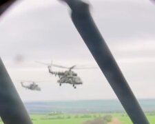 вертолеты рф, оккупанты, российские солдаты, российские войска