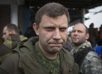 Prime Minister of the self-proclaimed Donetsk People’s Republic Alexander Zakharchenko listens