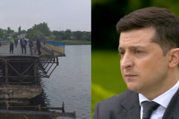 Міст з фурою обрушився на Дніпропетровщині, фото: "поки Зеленський обіцяв мільярди"