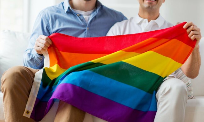 геи, лгбт, однополая пара