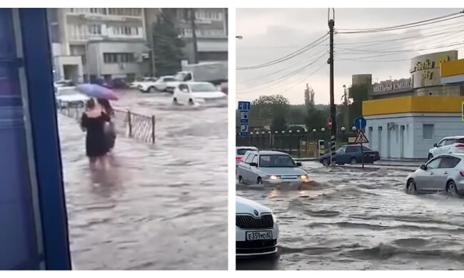 Залило водой: непогода наделала беды в  Симферополе, жуткие кадры