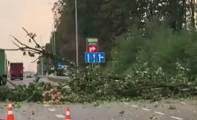 Ураган атакував Київ, затоплені вулиці і повалені дерева: відео масштабних руйнувань