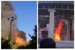 Вибух і пожежа на одеському пляжі, в місті переполох: кадри НП