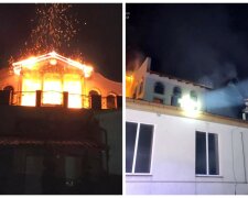 Крупный пожар охватил гостиницу, кадры с места: "Пламя уничтожило 450 кв. метров"