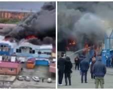 Росія знову палає: на найбільшому ринку Владикавказа спалахнула пожежа, густий дим накрив околиці